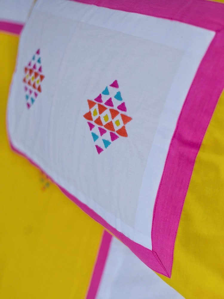 Barfi Embroidered Bedsheet - Image 3
