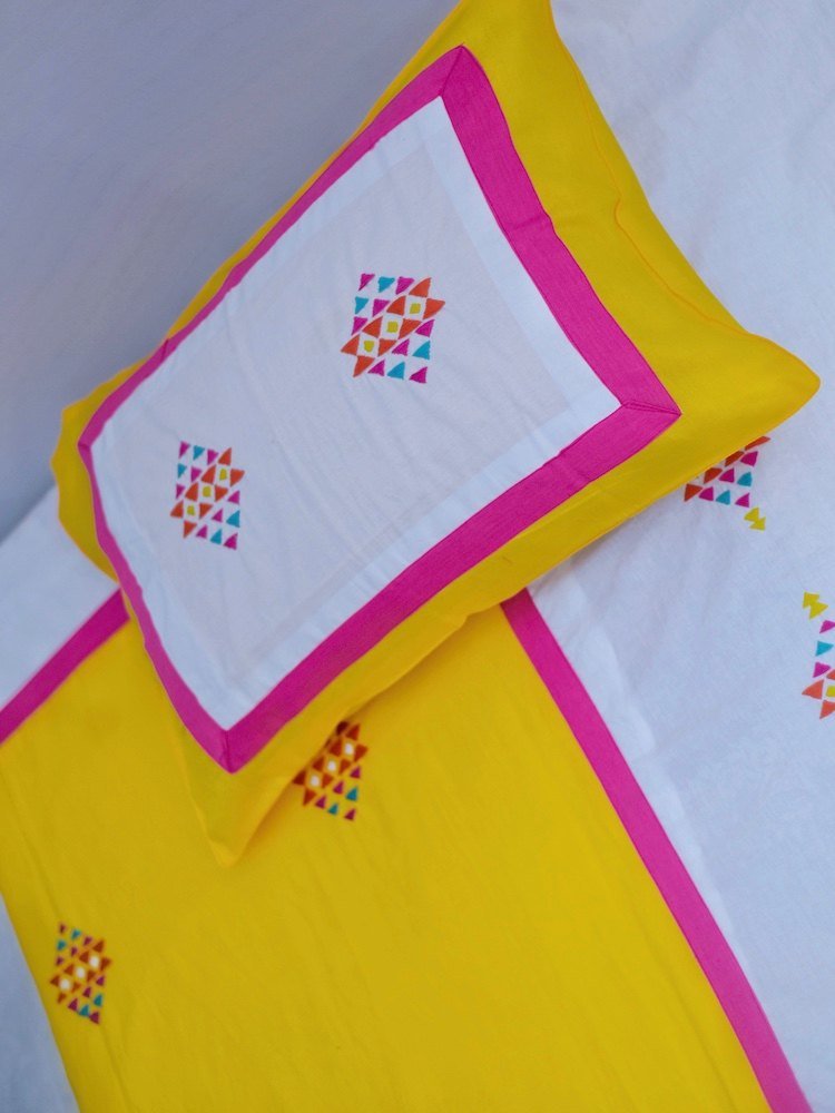 Barfi Embroidered Bedsheet - Image 4