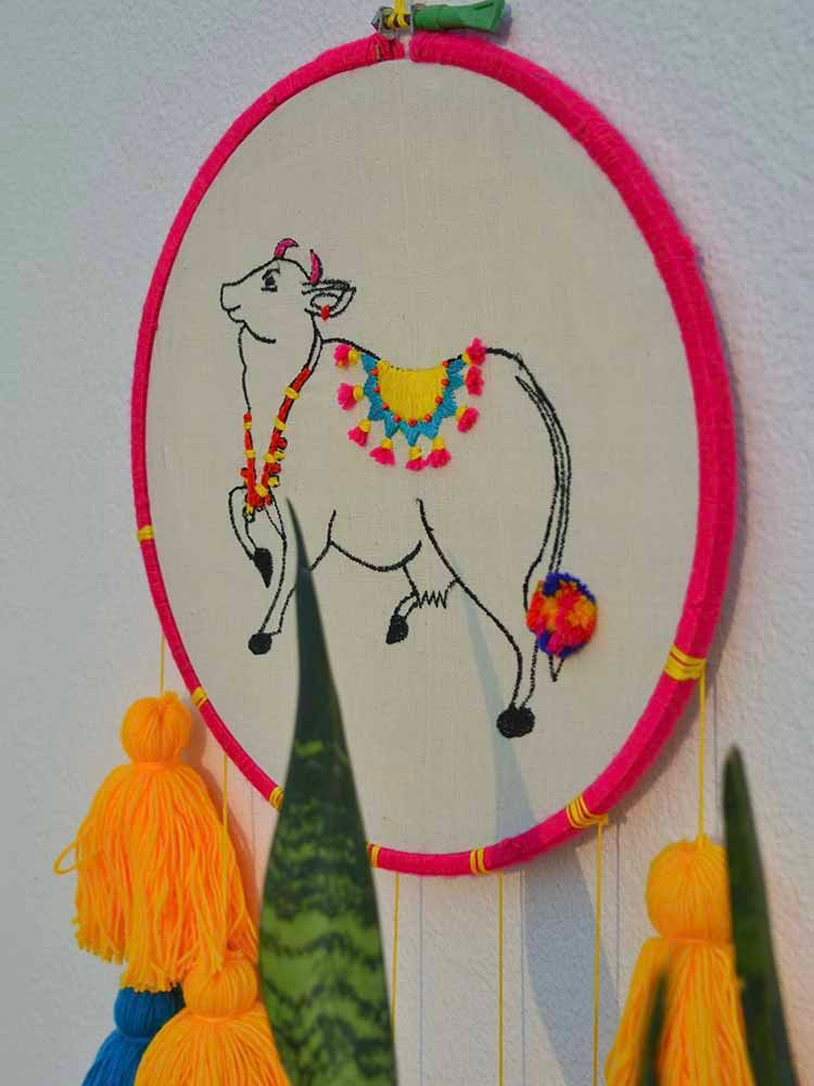Pichwai Cow Dreamcatcher - Image 3