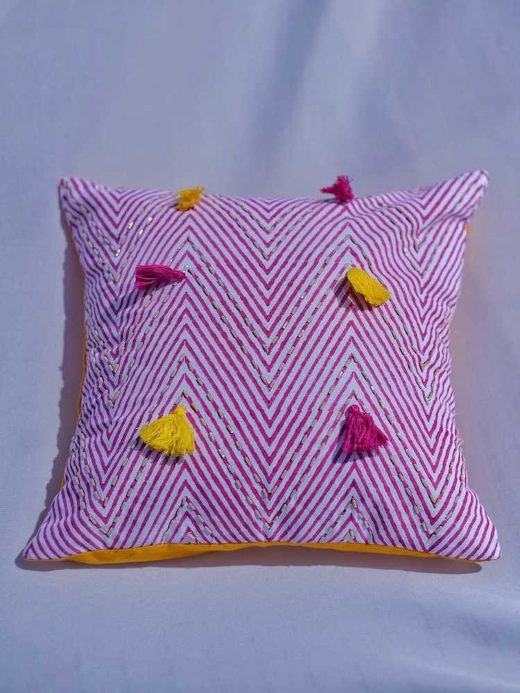 Chevron Beadwork Cushion Cover - Image 7