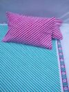 Diagonal Stripe Kantha Bedsheet