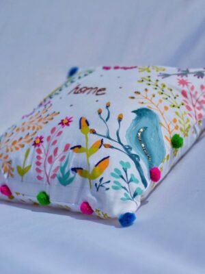 handpainted garden cushion 1