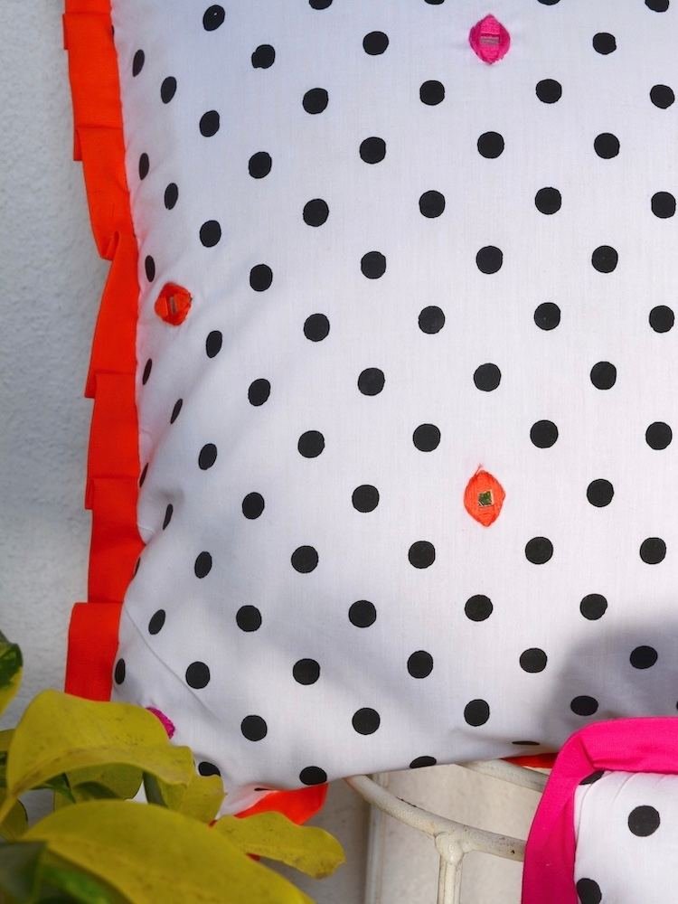 Polka Frill Cushion Cover - Image 4