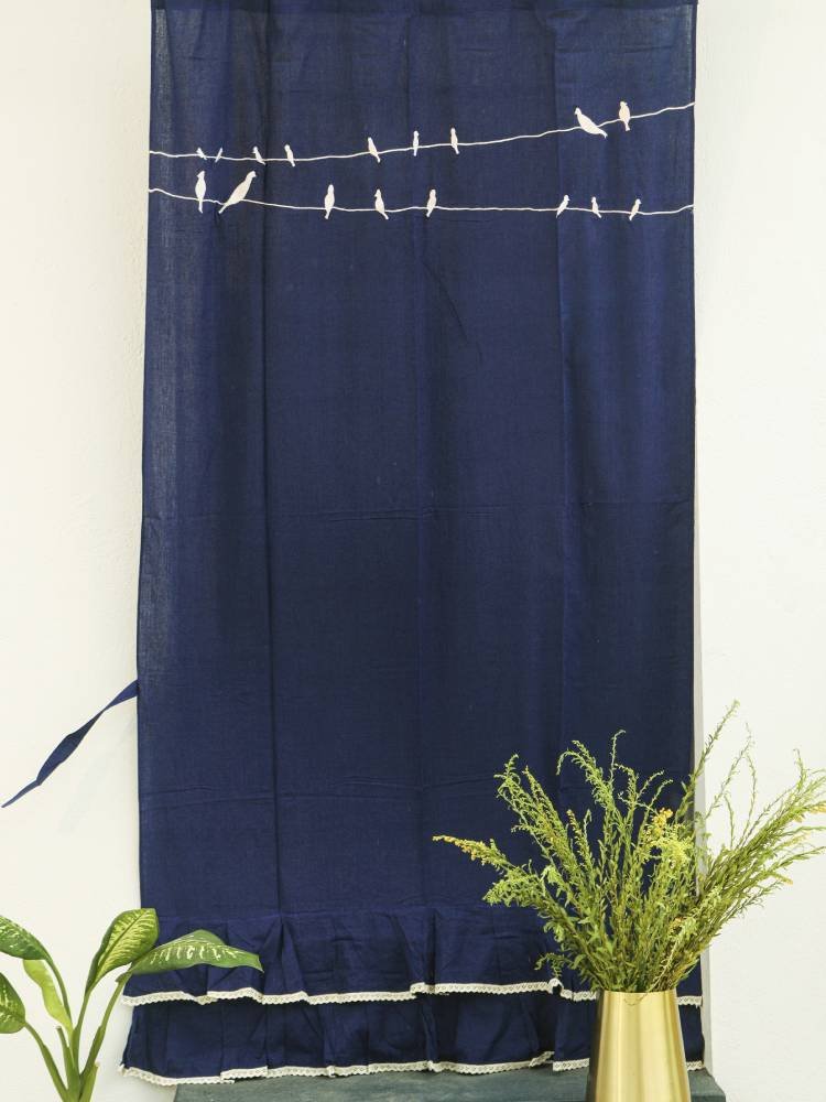 Panchi Curtains Navy Blue