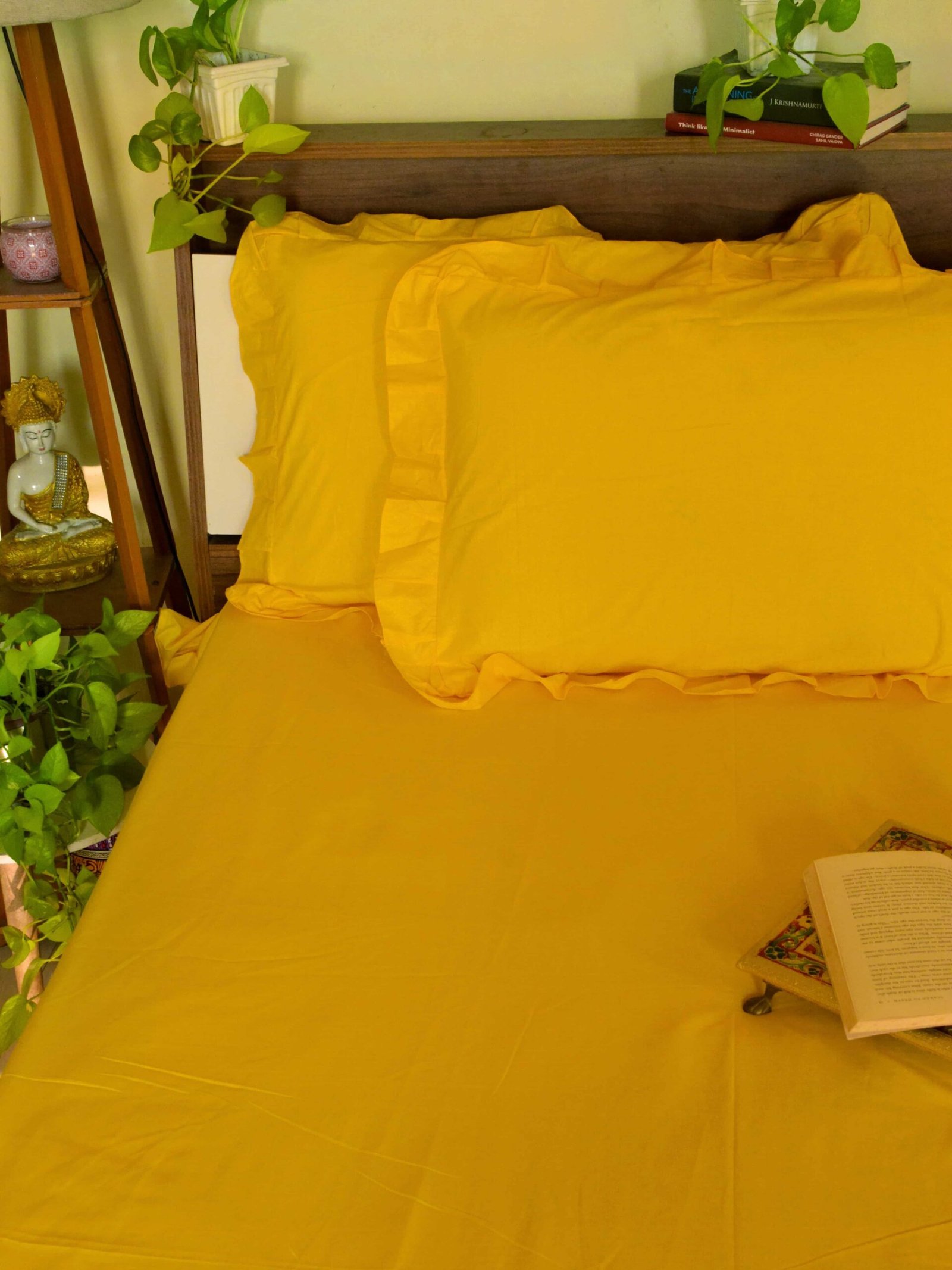 Happiness Yellow Bedsheet Set - Image 6